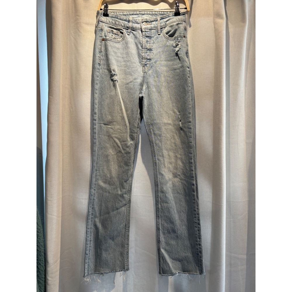 Old Navy Womens Extra High Rise Kicker Boot-Cut Jeans Light Wash Size 2